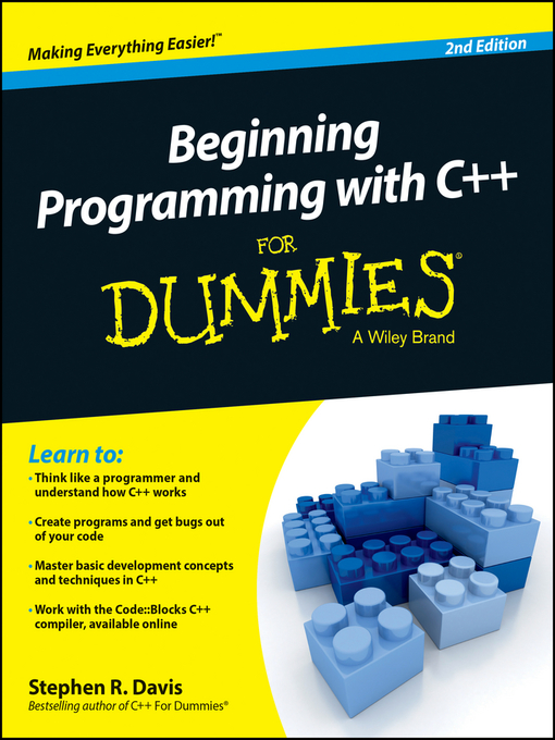 Title details for Beginning Programming with C++ For Dummies by Stephen R. Davis - Available